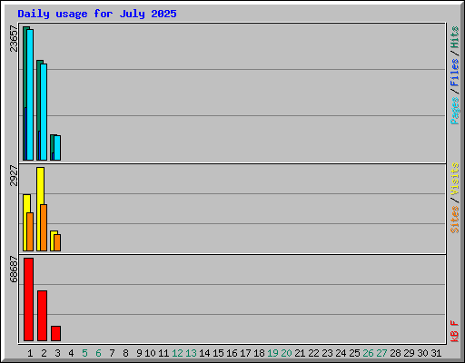 Daily usage for July 2025