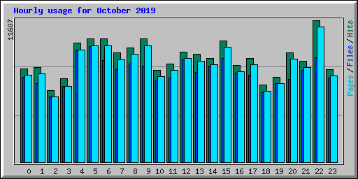 Hourly usage for October 2019