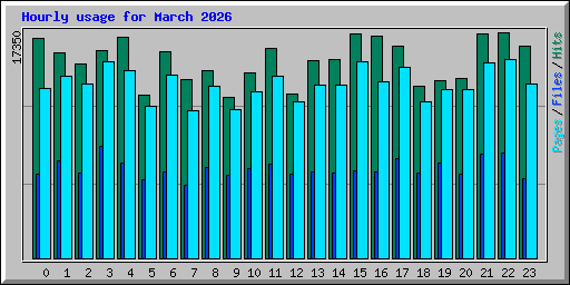 Hourly usage for March 2026