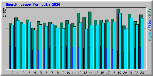 Hourly usage for July 2026